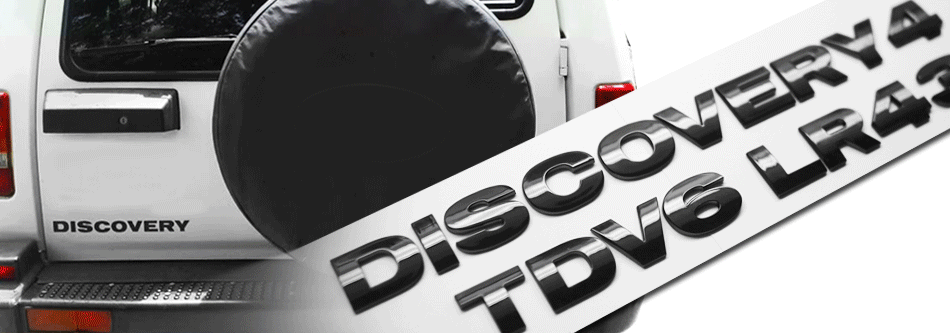 LAND ROVER / RANGE ROVER STYLE Gloss Black Letters and Numbers