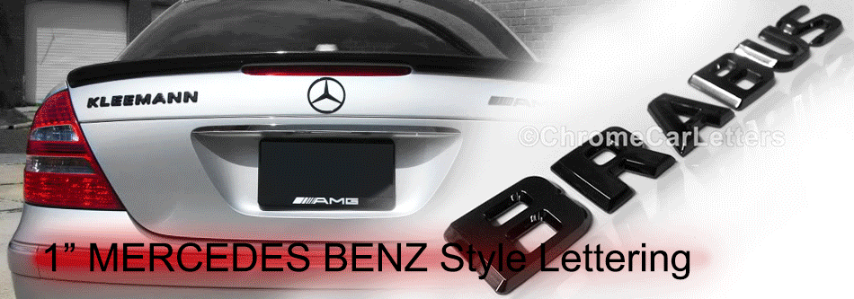 MERCEDES BENZ Style Gloss Black Letters and Numbers